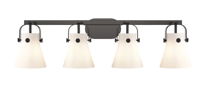 Innovations Lighting Pilaster II Cone 6" Bath Vanity Light - Matte Black Vanity Lights Innovations Lighting   