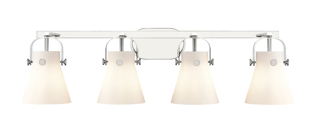 Innovations Lighting Pilaster II Cone 6" Bath Vanity Light - Polished Chrome Vanity Lights Innovations Lighting White ; Glass Type: Frosted  