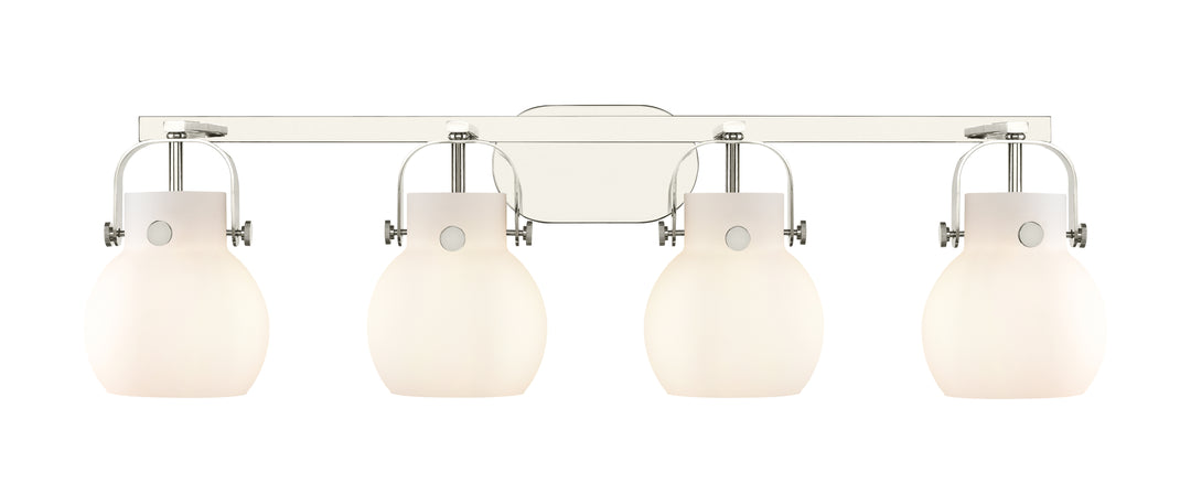 Innovations Lighting Pilaster II Sphere 6" Bath Vanity Light - Polished Nickel Vanity Lights Innovations Lighting   