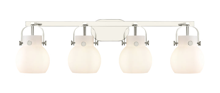 Innovations Lighting Pilaster II Sphere 6" Bath Vanity Light - Polished Nickel Vanity Lights Innovations Lighting   