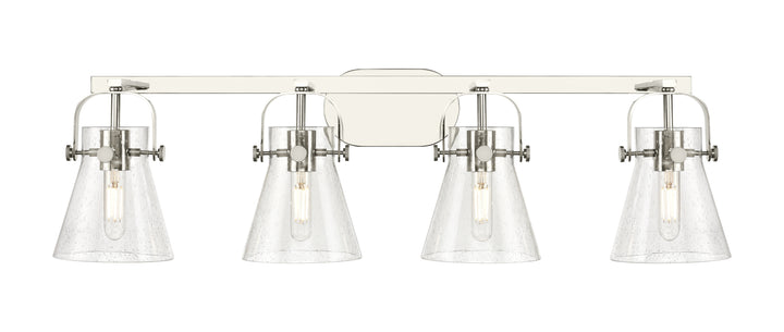 Innovations Lighting Pilaster II Cone 6" Bath Vanity Light - Polished Nickel Vanity Lights Innovations Lighting   