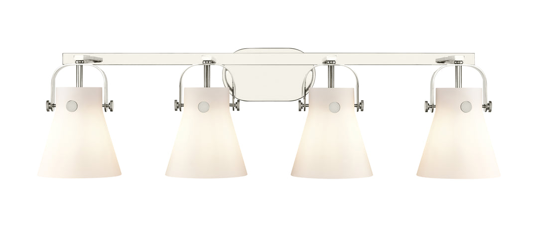 Innovations Lighting Pilaster II Cone 6" Bath Vanity Light - Polished Nickel Vanity Lights Innovations Lighting   