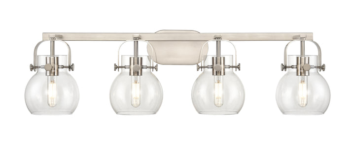 Innovations Lighting Pilaster II Sphere 6" Bath Vanity Light - Satin Nickel Vanity Lights Innovations Lighting   