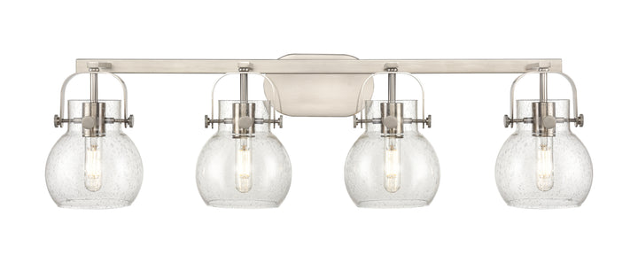 Innovations Lighting Pilaster II Sphere 6" Bath Vanity Light - Satin Nickel Vanity Lights Innovations Lighting   