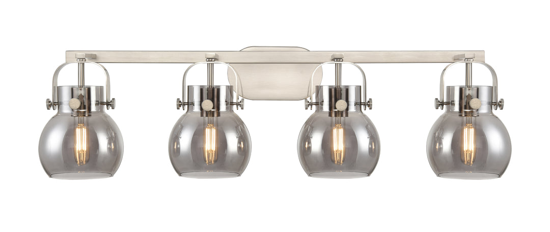 Innovations Lighting Pilaster II Sphere 6" Bath Vanity Light - Satin Nickel Vanity Lights Innovations Lighting   