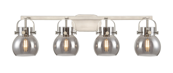 Innovations Lighting Pilaster II Sphere 6" Bath Vanity Light - Satin Nickel Vanity Lights Innovations Lighting   