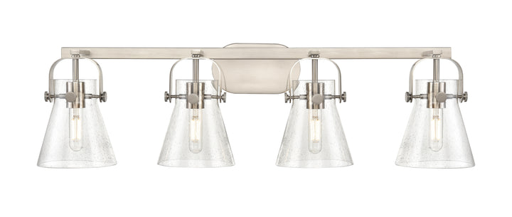 Innovations Lighting Pilaster II Cone 6" Bath Vanity Light - Satin Nickel Vanity Lights Innovations Lighting   