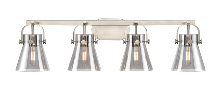 Innovations Lighting Pilaster II Cone 6" Bath Vanity Light - Satin Nickel Vanity Lights Innovations Lighting   