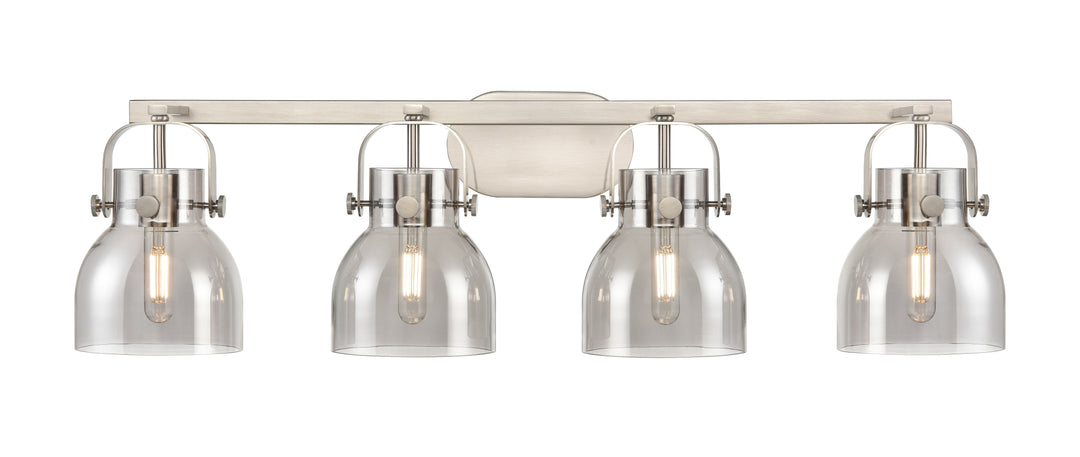 Innovations Lighting Pilaster II Bell 6" Bath Vanity Light - Satin Nickel Vanity Lights Innovations Lighting   