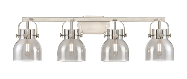 Innovations Lighting Pilaster II Bell 6" Bath Vanity Light - Satin Nickel Vanity Lights Innovations Lighting   