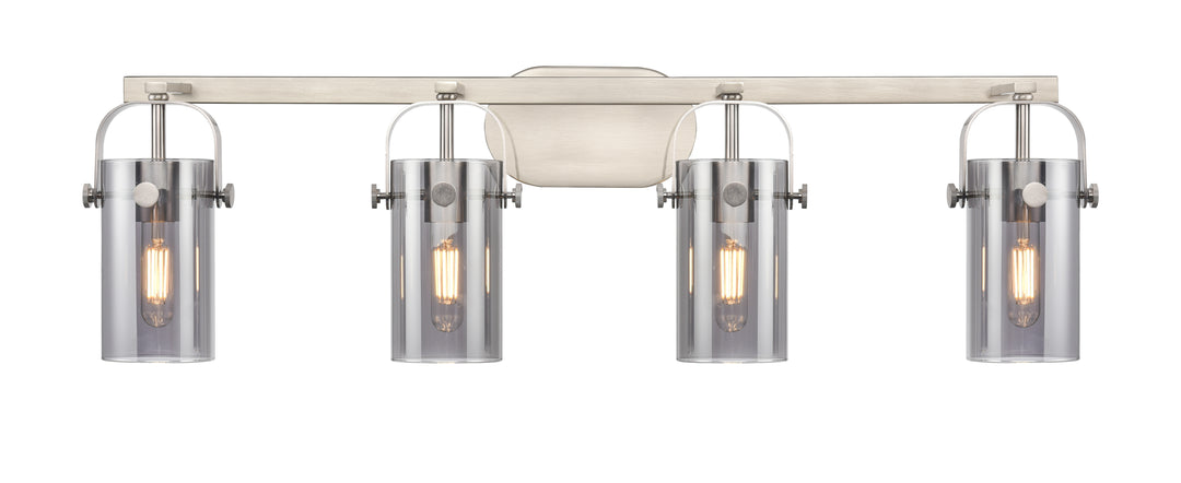 Innovations Lighting Pilaster II Cylinder 7" Bath Vanity Light - Satin Nickel Vanity Lights Innovations Lighting   