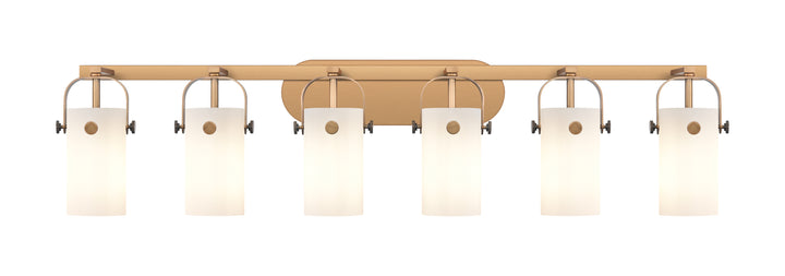 Innovations Lighting Pilaster II Cylinder 7" Bath Vanity Light - Brushed Brass Vanity Lights Innovations Lighting White ; Glass Type: Frosted  