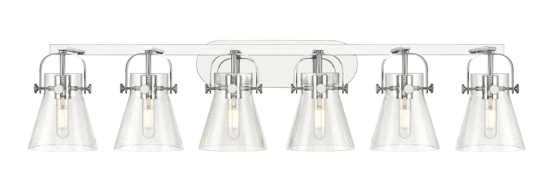 Innovations Lighting Pilaster II Cone 6" Bath Vanity Light - Polished Chrome Vanity Lights Innovations Lighting   