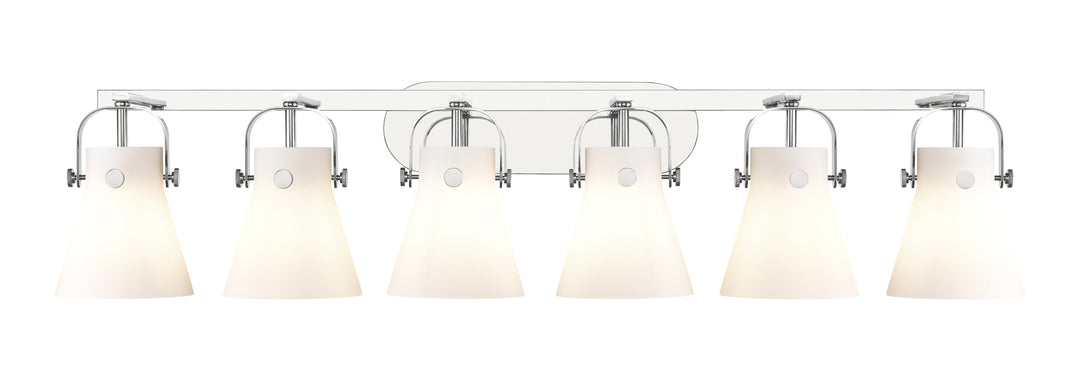 Innovations Lighting Pilaster II Cone 6" Bath Vanity Light - Polished Chrome Vanity Lights Innovations Lighting   