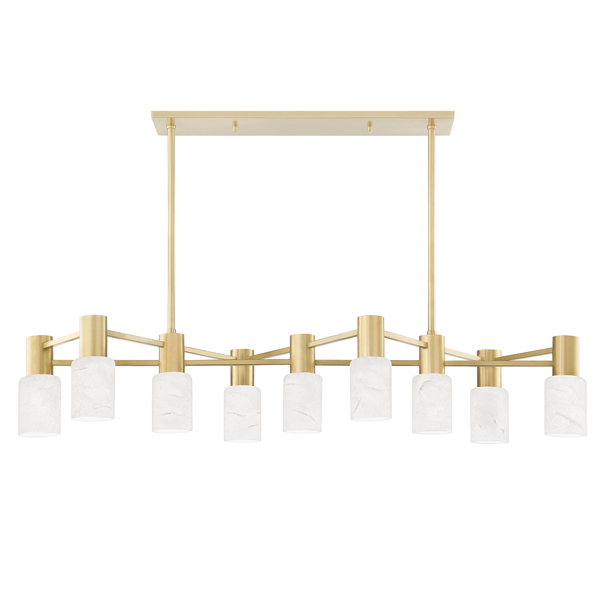 Hudson Valley Lighting Centerport Linear Chandelier Hudson Valley Lighting Aged Brass  