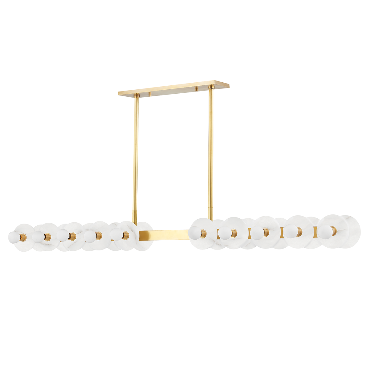 Hudson Valley Lighting Austen Linear Chandelier Hudson Valley Lighting Aged Brass  