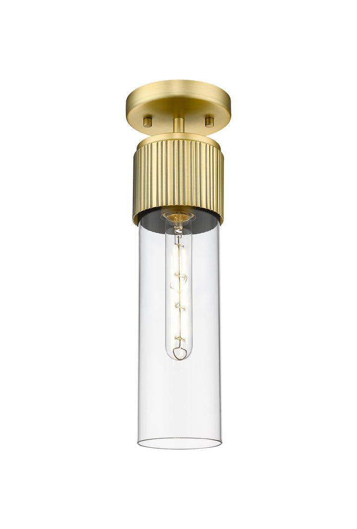 Innovations Lighting Bolivar 12" Flush Mount Ceiling Flush Mounts Innovations Lighting Brushed Brass Clear ; Glass Type: Clear 