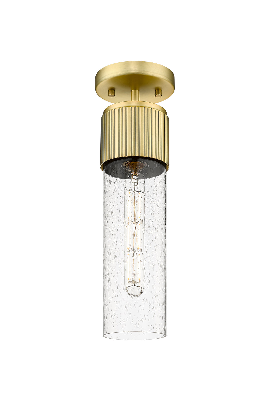 Innovations Lighting Bolivar 12" Flush Mount Ceiling Flush Mounts Innovations Lighting Brushed Brass Seedy ; Glass Type: Seedy 