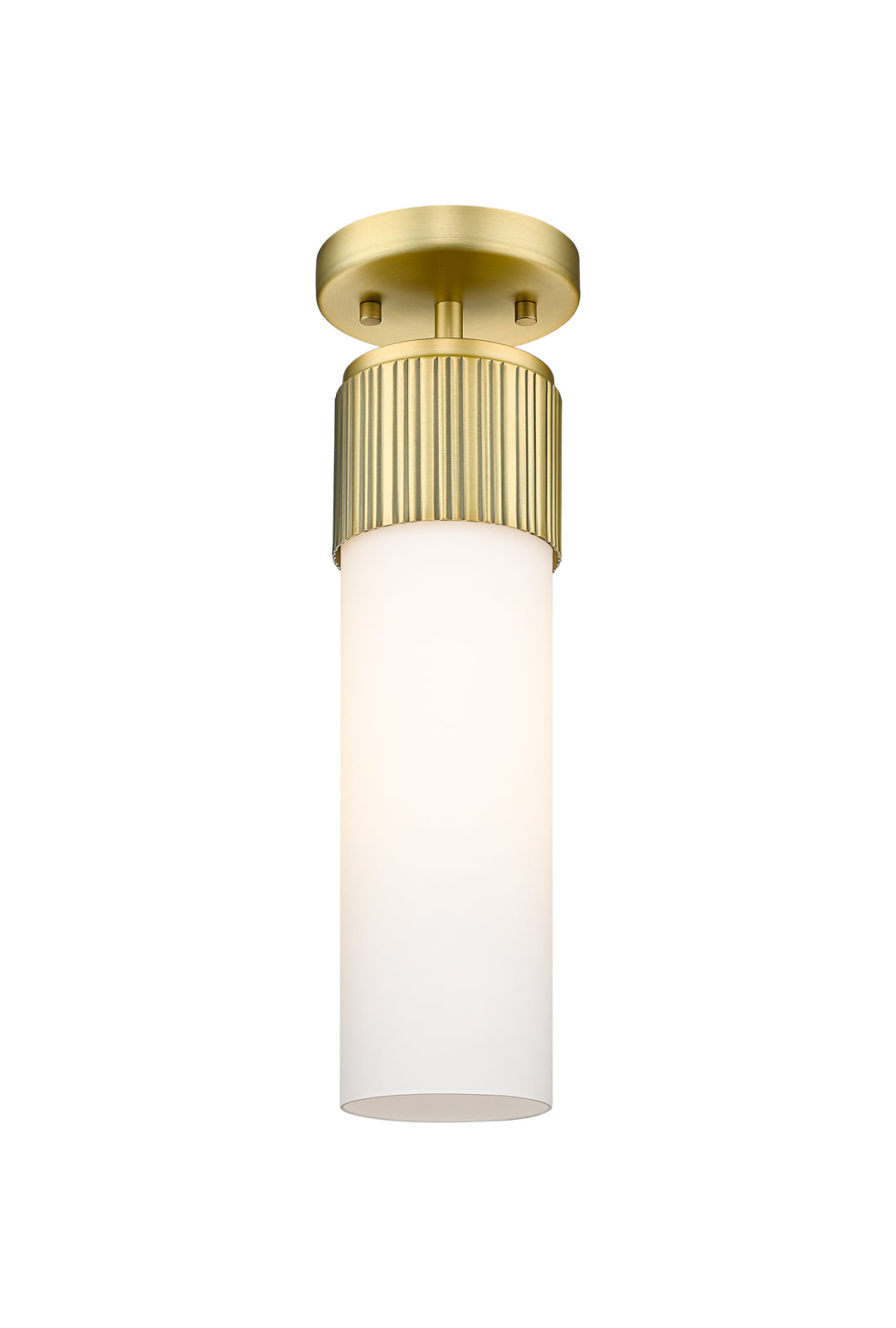 Innovations Lighting Bolivar 12" Flush Mount Ceiling Flush Mounts Innovations Lighting Brushed Brass White ; Glass Type: Frosted 