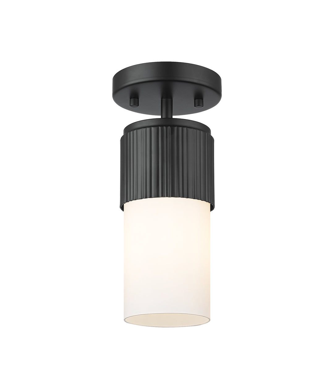 Innovations Lighting Bolivar 7" Flush Mount Ceiling Flush Mounts Innovations Lighting Matte Black White ; Glass Type: Frosted 