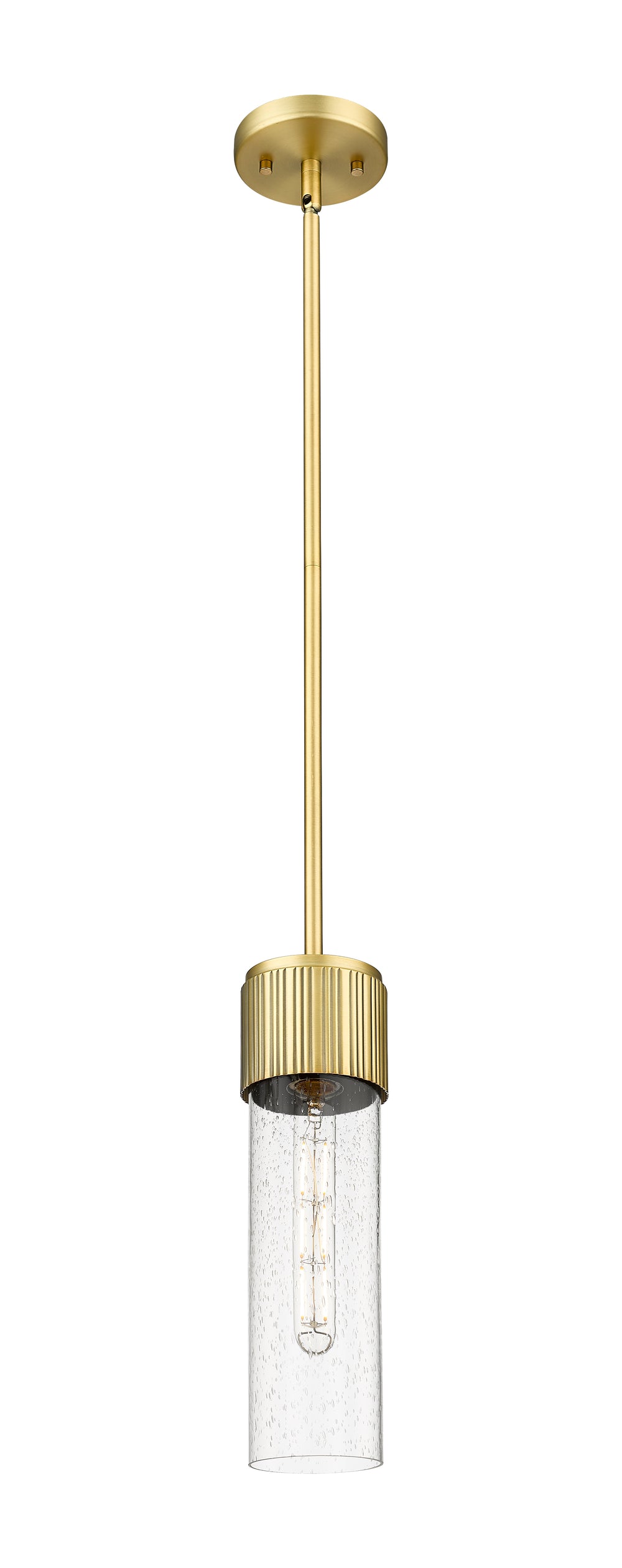 Innovations Lighting Bolivar 12" Pendant Pendants Innovations Lighting Brushed Brass Seedy ; Glass Type: Seedy 