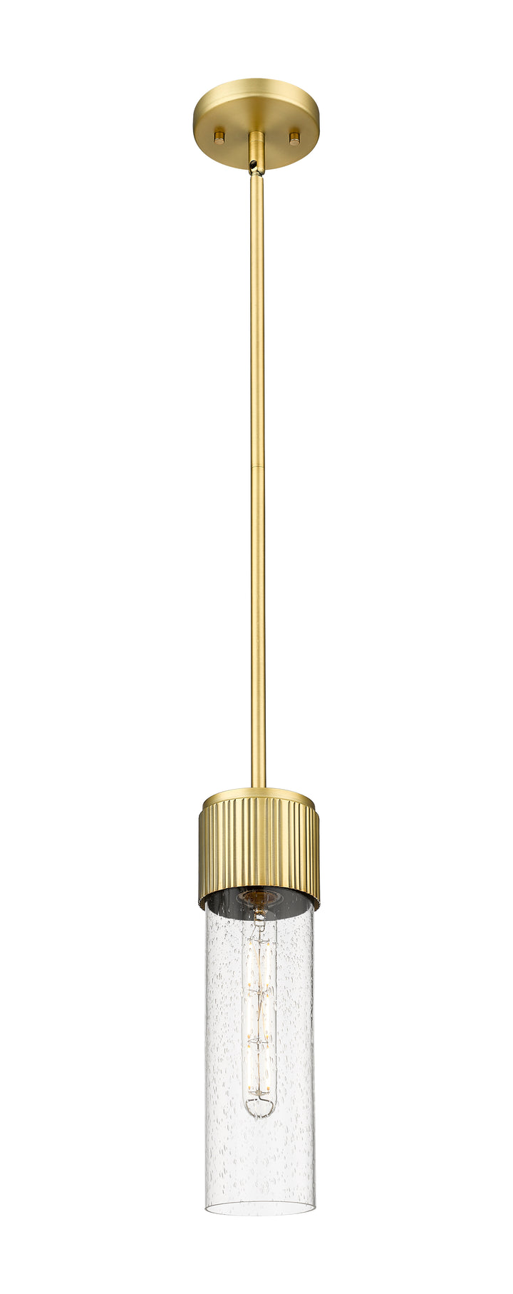 Innovations Lighting Bolivar 12" Pendant Pendants Innovations Lighting Brushed Brass Seedy ; Glass Type: Seedy 