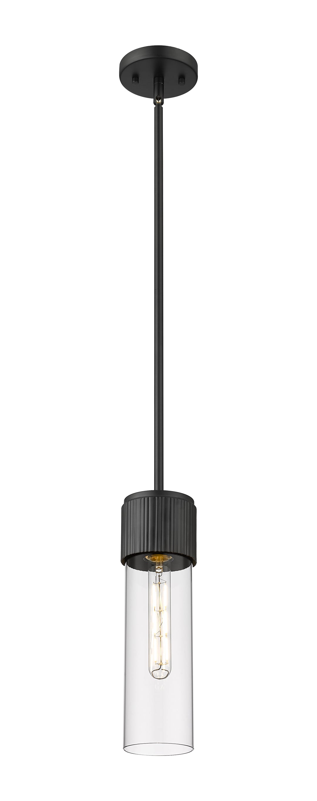 Innovations Lighting Bolivar 12" Pendant Pendants Innovations Lighting Matte Black Clear ; Glass Type: Clear 