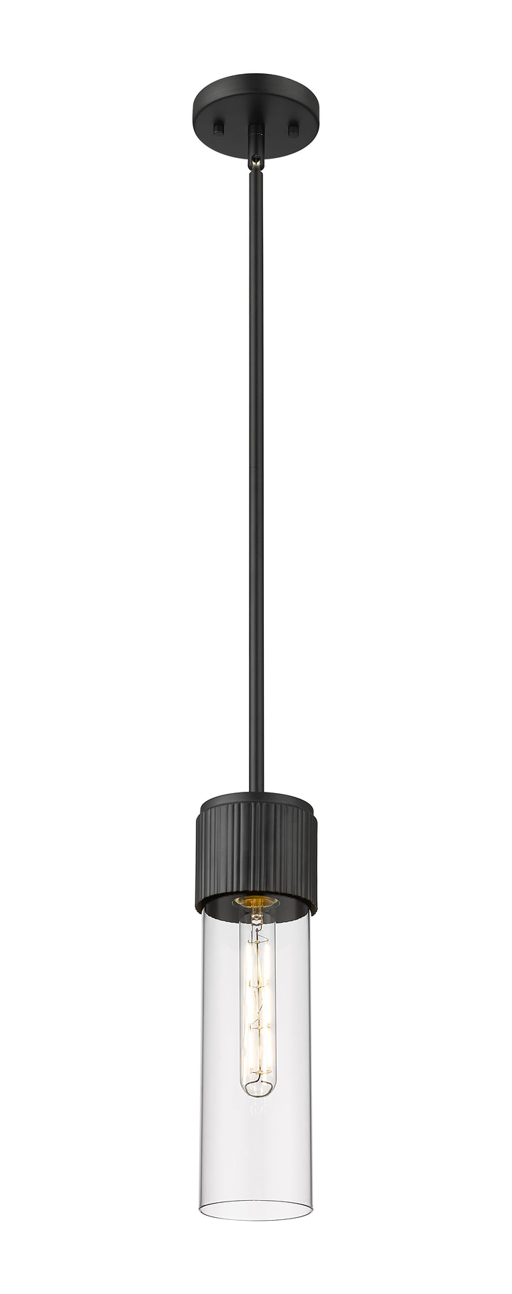 Innovations Lighting Bolivar 12" Pendant Pendants Innovations Lighting Matte Black Clear ; Glass Type: Clear 