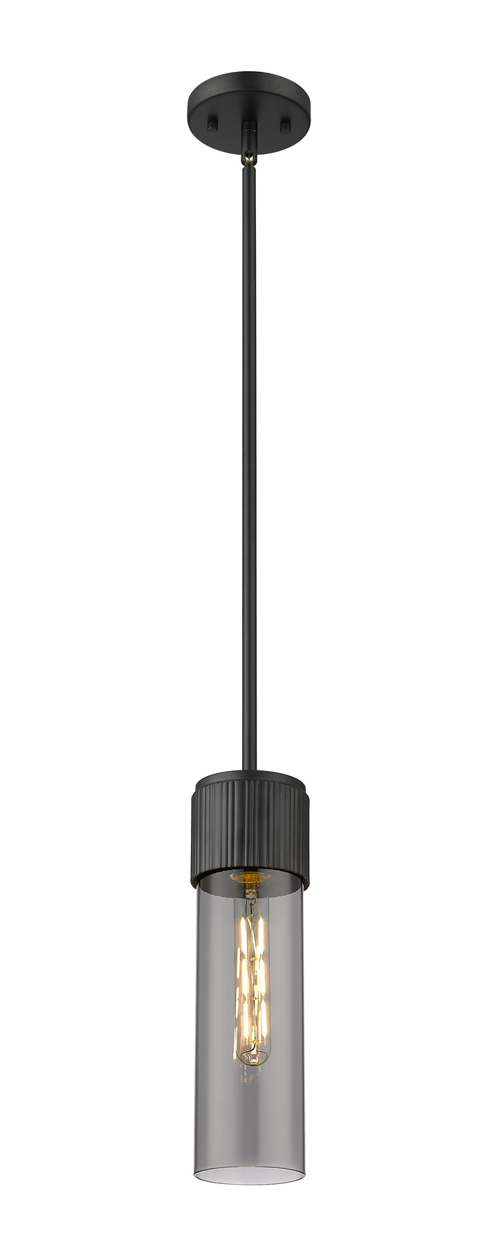 Innovations Lighting Bolivar 12" Pendant Pendants Innovations Lighting Matte Black Light Smoke ; Glass Type: Smoked 