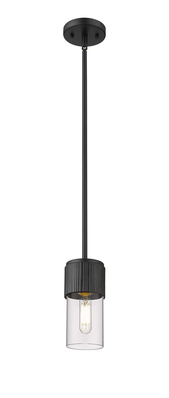 Innovations Lighting Bolivar 7" Pendant Pendants Innovations Lighting Matte Black Clear ; Glass Type: Clear 