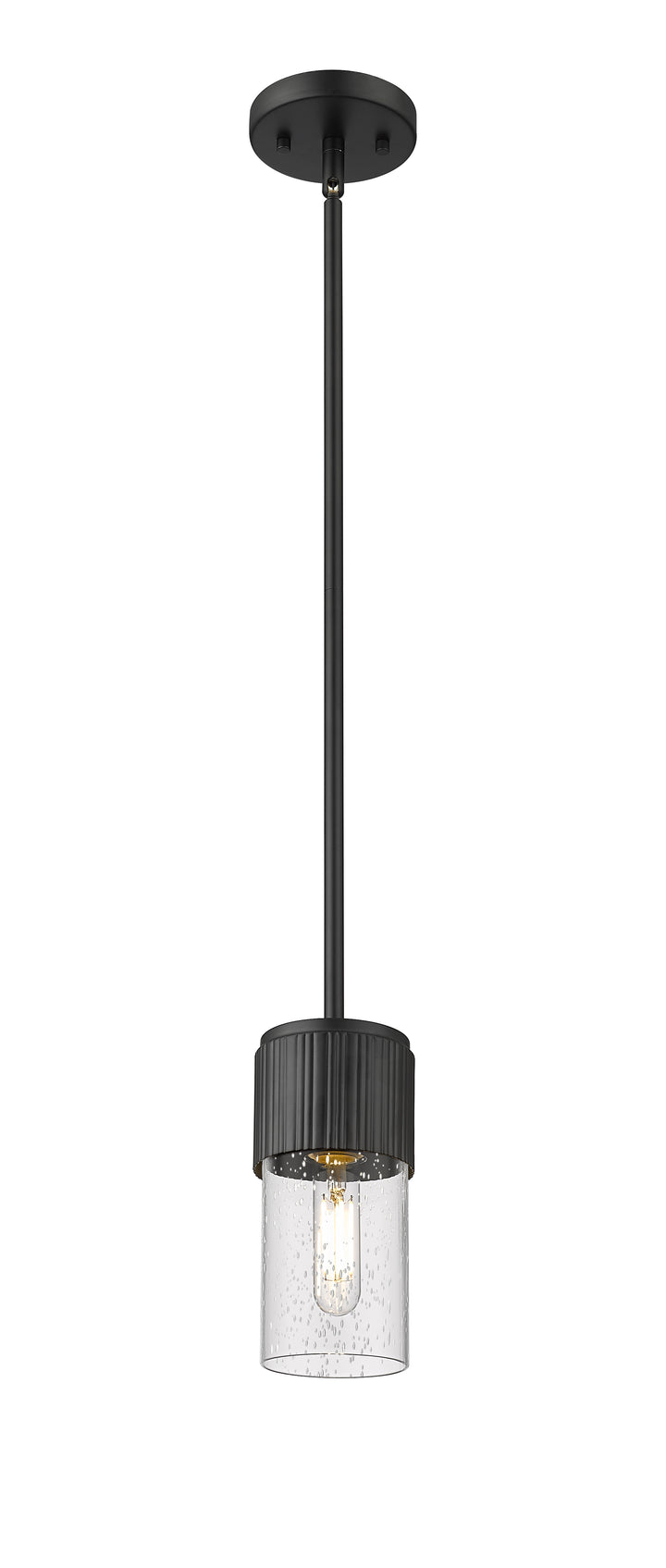 Innovations Lighting Bolivar 7" Pendant Pendants Innovations Lighting Matte Black Seedy ; Glass Type: Seedy 