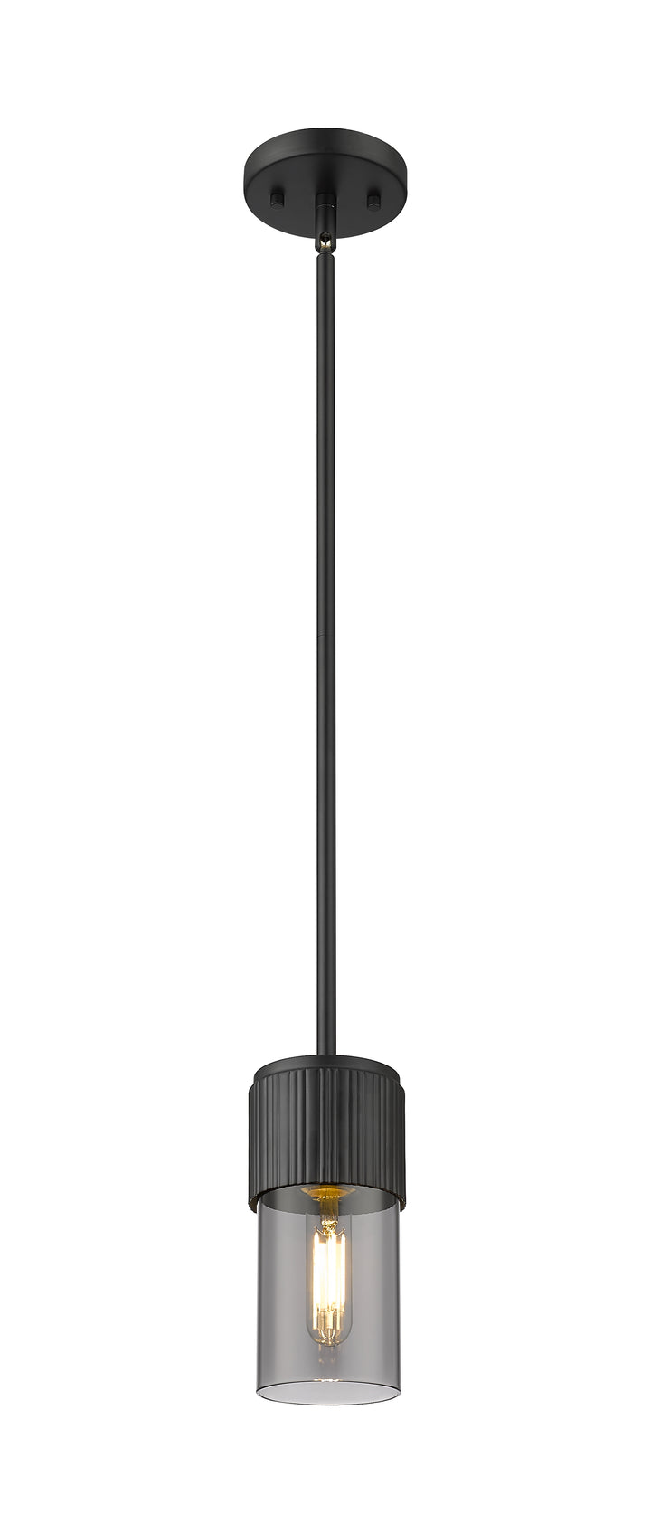 Innovations Lighting Bolivar 7" Pendant Pendants Innovations Lighting Matte Black Light Smoke ; Glass Type: Smoked 