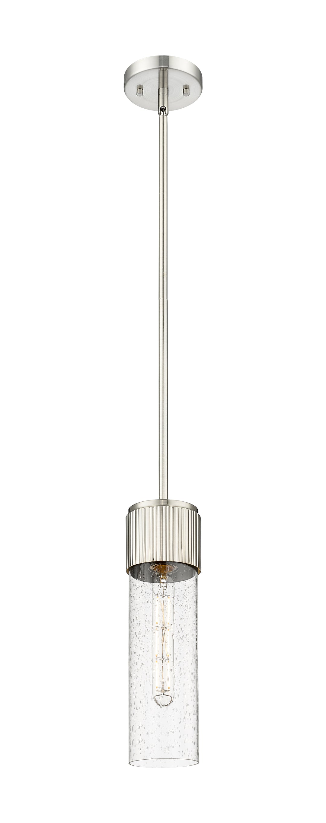 Innovations Lighting Bolivar 12" Pendant Pendants Innovations Lighting Satin Nickel Seedy ; Glass Type: Seedy 