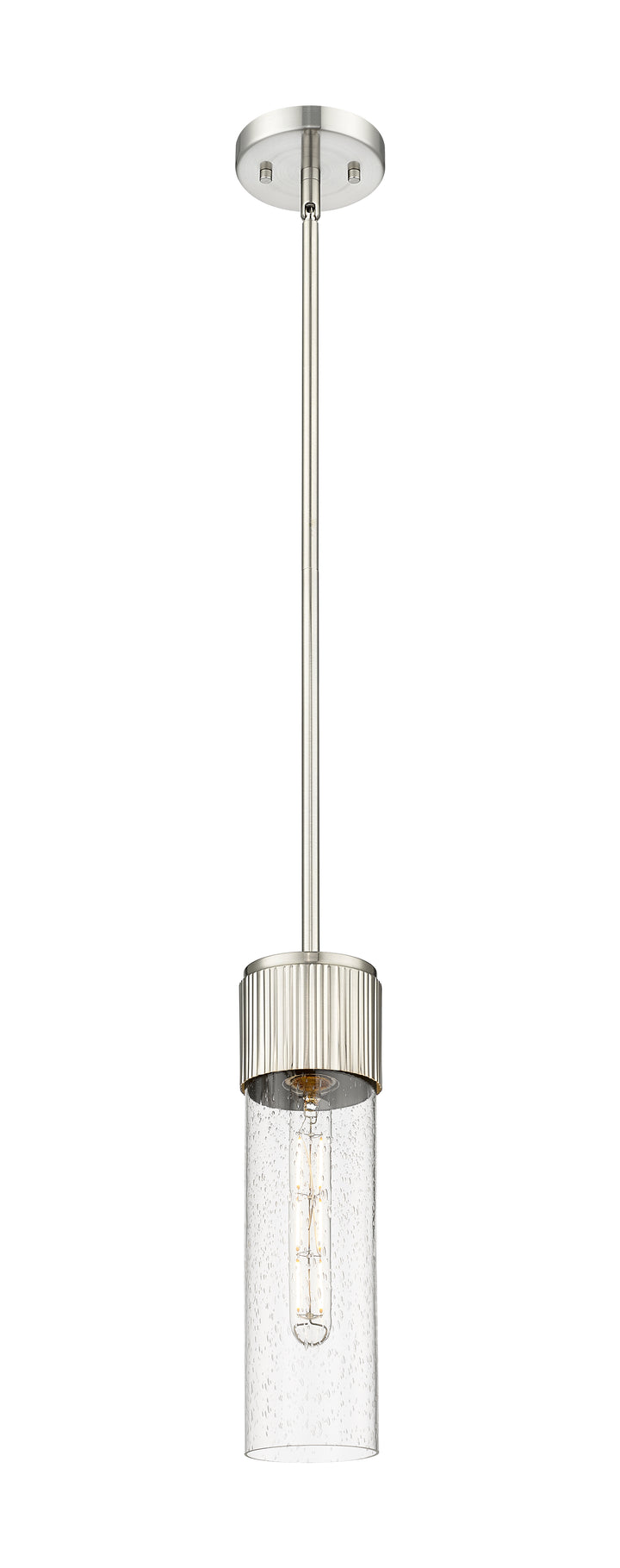 Innovations Lighting Bolivar 12" Pendant Pendants Innovations Lighting Satin Nickel Seedy ; Glass Type: Seedy 