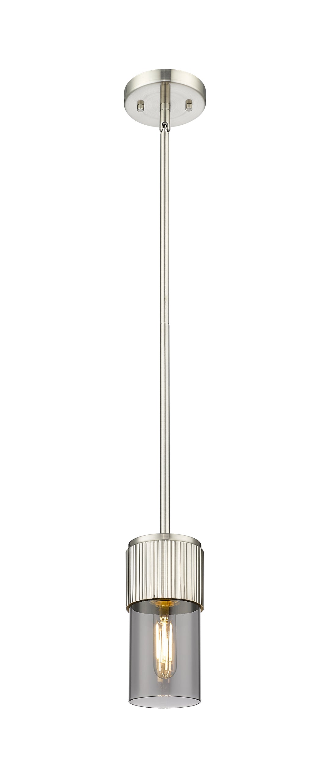 Innovations Lighting Bolivar 7" Pendant Pendants Innovations Lighting Satin Nickel Light Smoke ; Glass Type: Smoked 