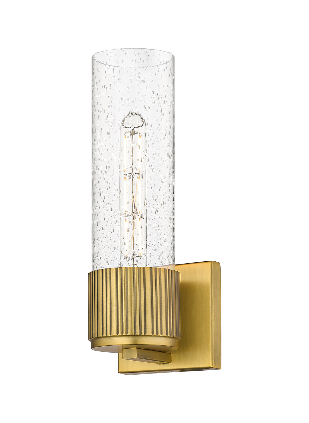 Innovations Lighting Bolivar 12" Sconce Wall Sconces Innovations Lighting Brushed Brass Seedy ; Glass Type: Seedy 