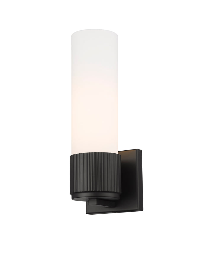 Innovations Lighting Bolivar 12" Sconce Wall Sconces Innovations Lighting Matte Black White ; Glass Type: Frosted 