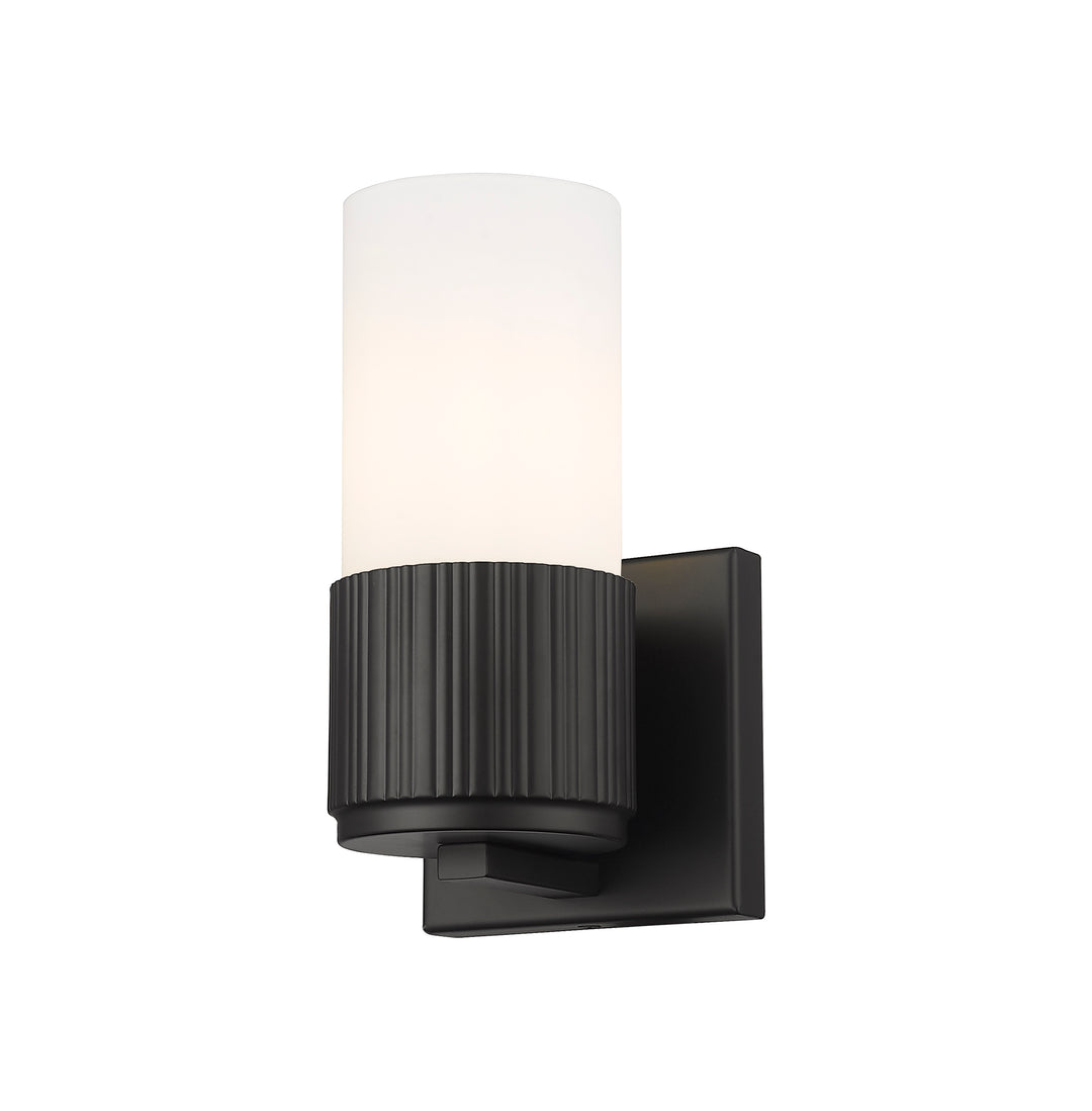 Innovations Lighting Bolivar 7" Sconce Wall Sconces Innovations Lighting Matte Black White ; Glass Type: Frosted 