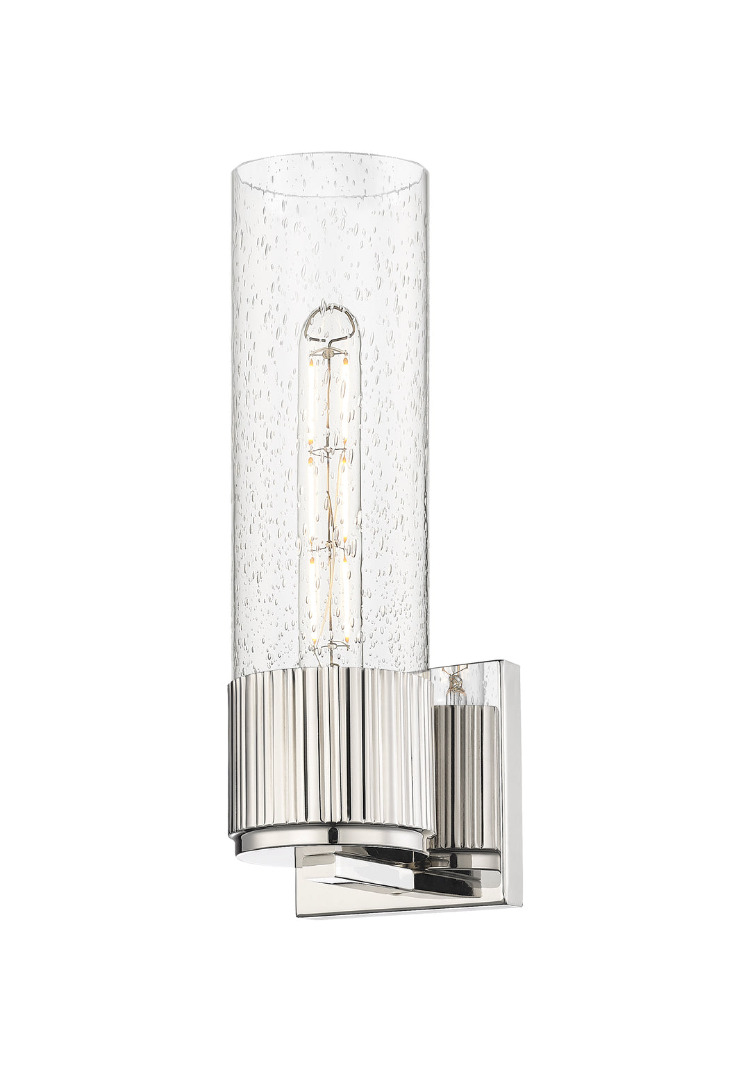 Innovations Lighting Bolivar 12" Sconce Wall Sconces Innovations Lighting Polished Nickel Seedy ; Glass Type: Seedy 