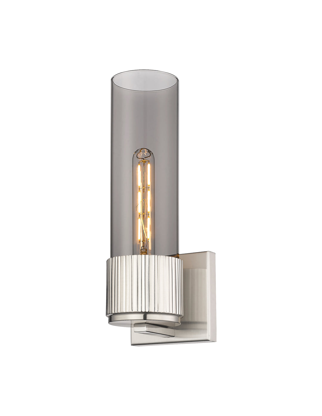 Innovations Lighting Bolivar 12" Sconce Wall Sconces Innovations Lighting Polished Nickel Light Smoke ; Glass Type: Smoked 