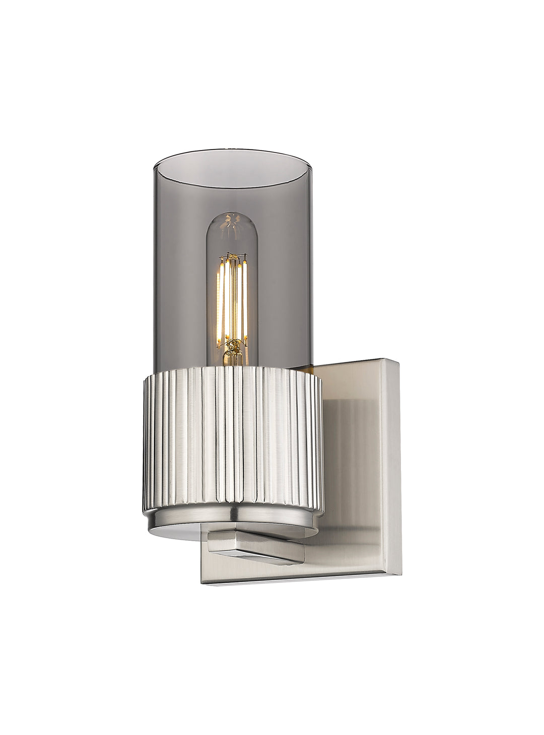 Innovations Lighting Bolivar 7" Sconce Wall Sconces Innovations Lighting Satin Nickel Light Smoke ; Glass Type: Smoked 