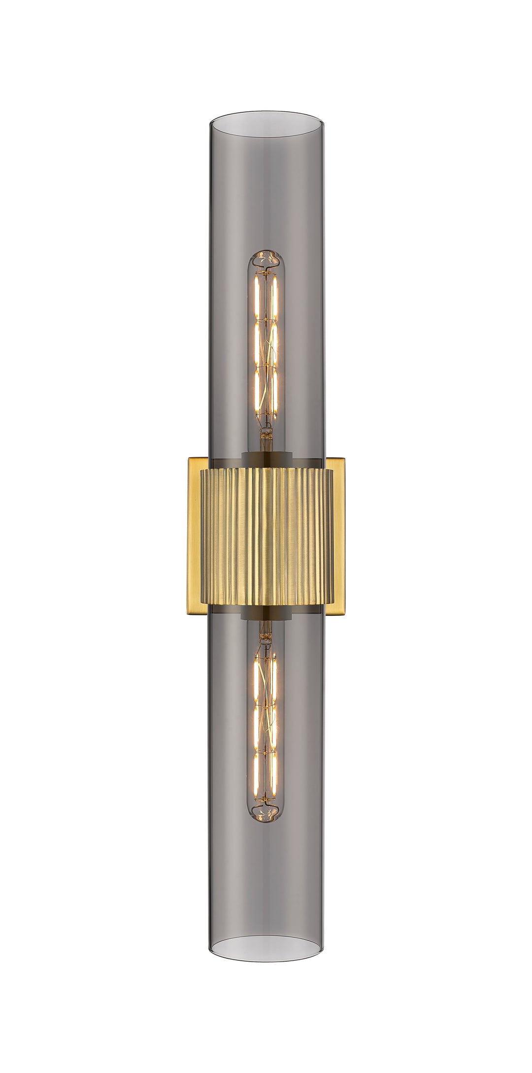 Innovations Lighting Bolivar 12" Bath Vanity Light - Brushed Brass Vanity Lights Innovations Lighting Light Smoke ; Glass Type: Smoked  