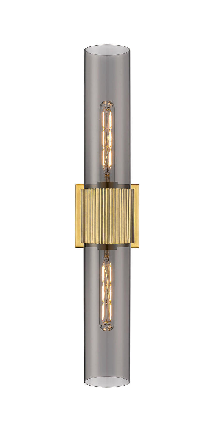 Innovations Lighting Bolivar 12" Bath Vanity Light - Brushed Brass Vanity Lights Innovations Lighting Light Smoke ; Glass Type: Smoked  