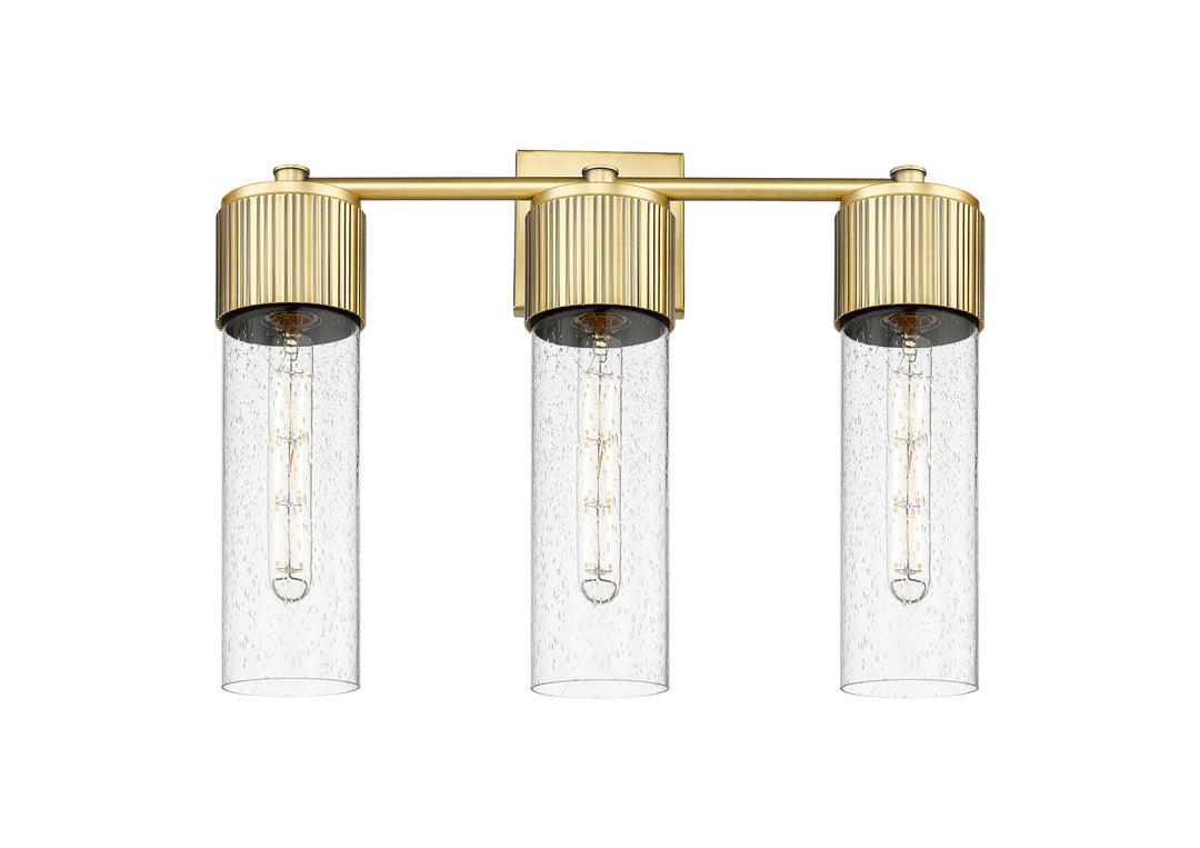 Innovations Lighting Bolivar 12" Bath Vanity Light - Brushed Brass Vanity Lights Innovations Lighting Seedy ; Glass Type: Seedy  