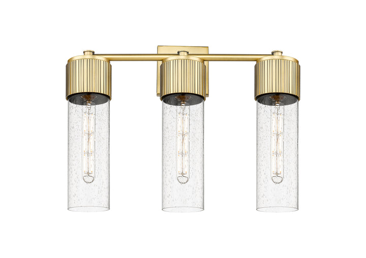 Innovations Lighting Bolivar 12" Bath Vanity Light - Brushed Brass Vanity Lights Innovations Lighting Seedy ; Glass Type: Seedy  