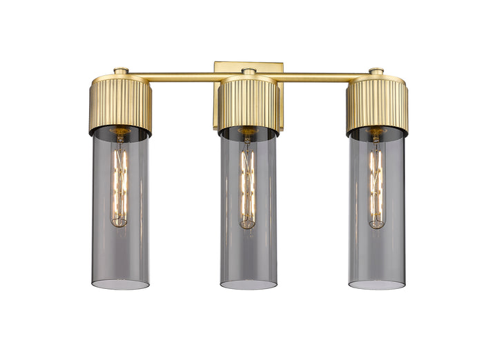 Innovations Lighting Bolivar 12" Bath Vanity Light - Brushed Brass Vanity Lights Innovations Lighting Light Smoke ; Glass Type: Smoked  