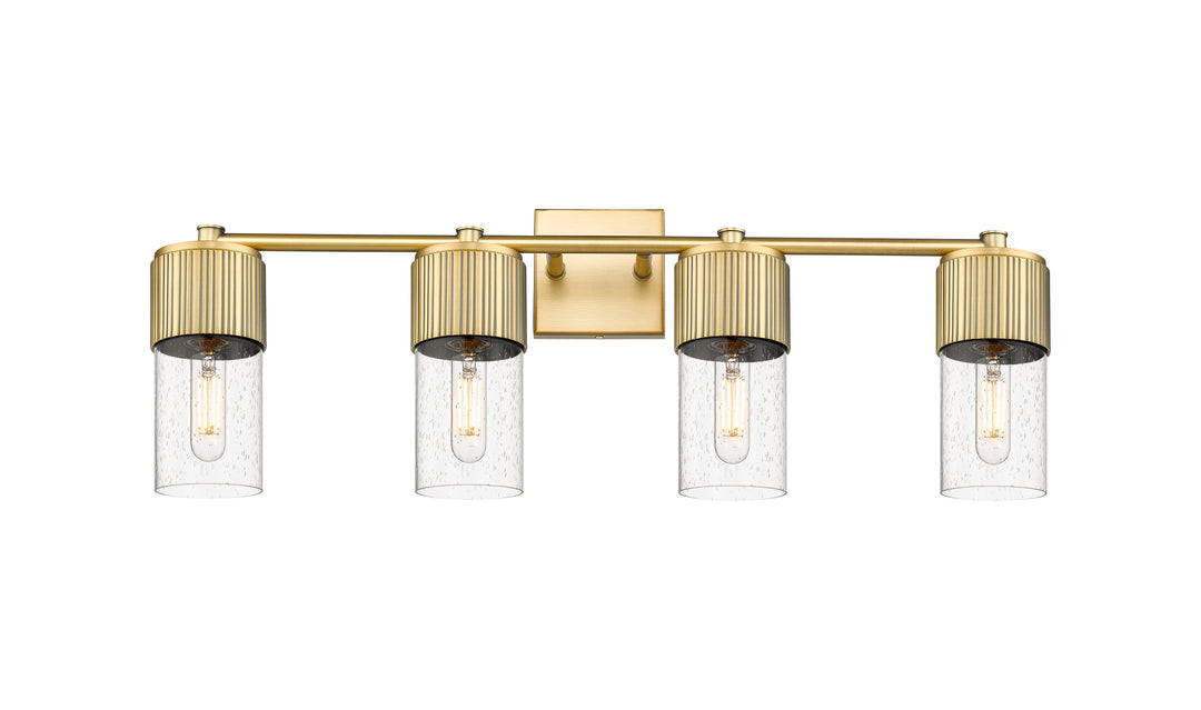 Innovations Lighting Bolivar 7" Bath Vanity Light - Brushed Brass Vanity Lights Innovations Lighting Seedy ; Glass Type: Seedy  