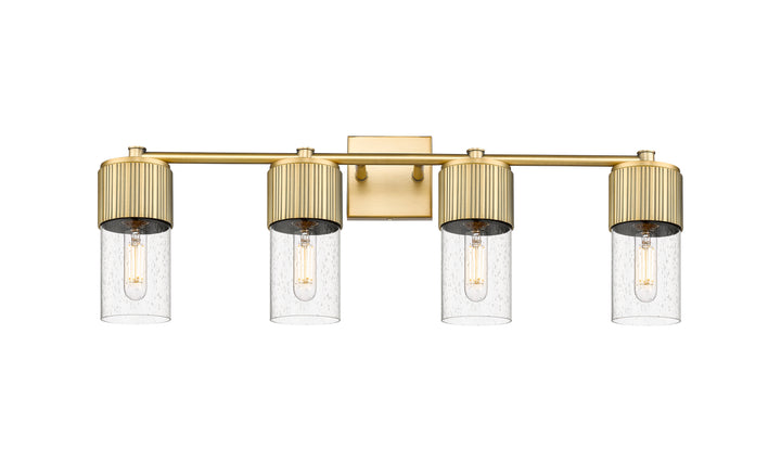 Innovations Lighting Bolivar 7" Bath Vanity Light - Brushed Brass Vanity Lights Innovations Lighting Seedy ; Glass Type: Seedy  