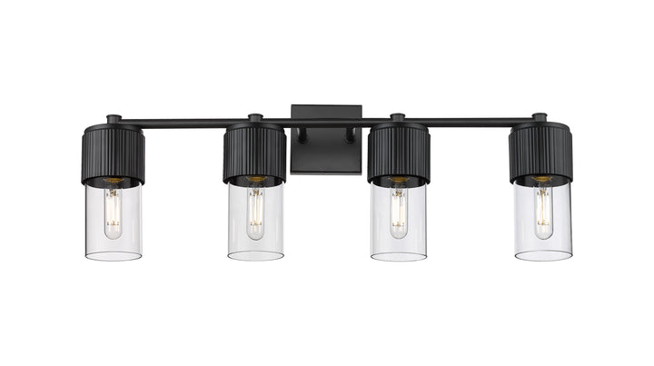 Innovations Lighting Bolivar 7" Bath Vanity Light - Matte Black Vanity Lights Innovations Lighting Clear ; Glass Type: Clear  