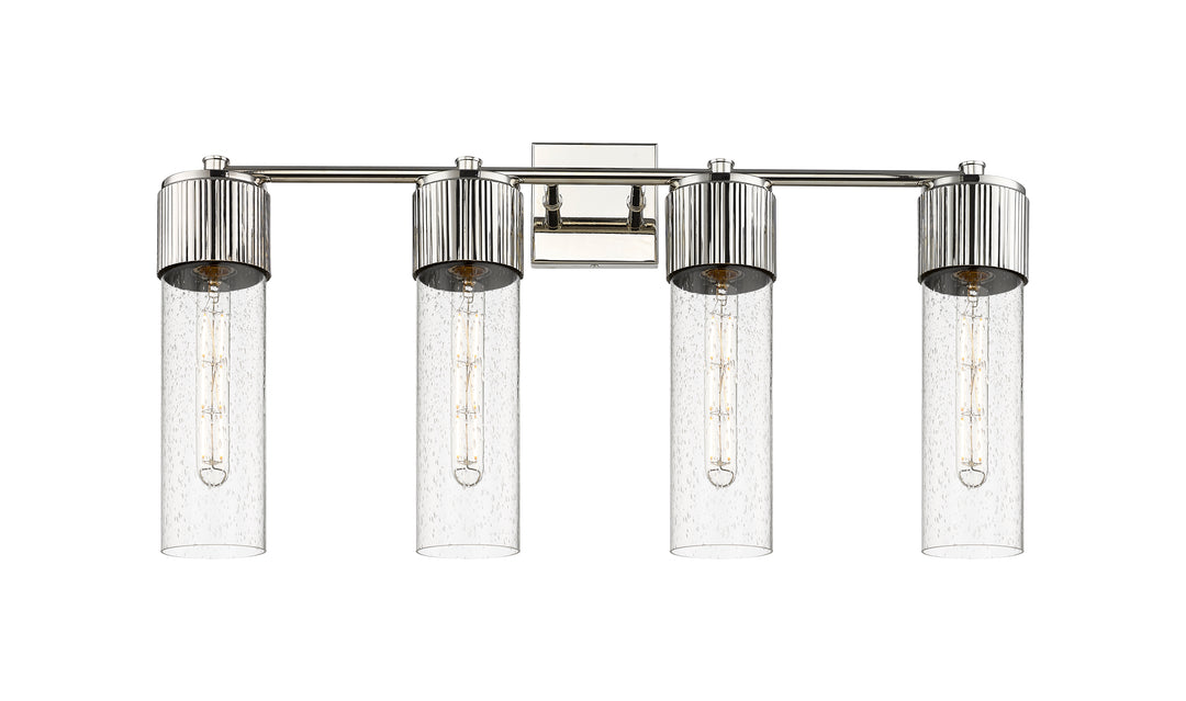 Innovations Lighting Bolivar 12" Bath Vanity Light - Polished Nickel Vanity Lights Innovations Lighting Seedy ; Glass Type: Seedy  